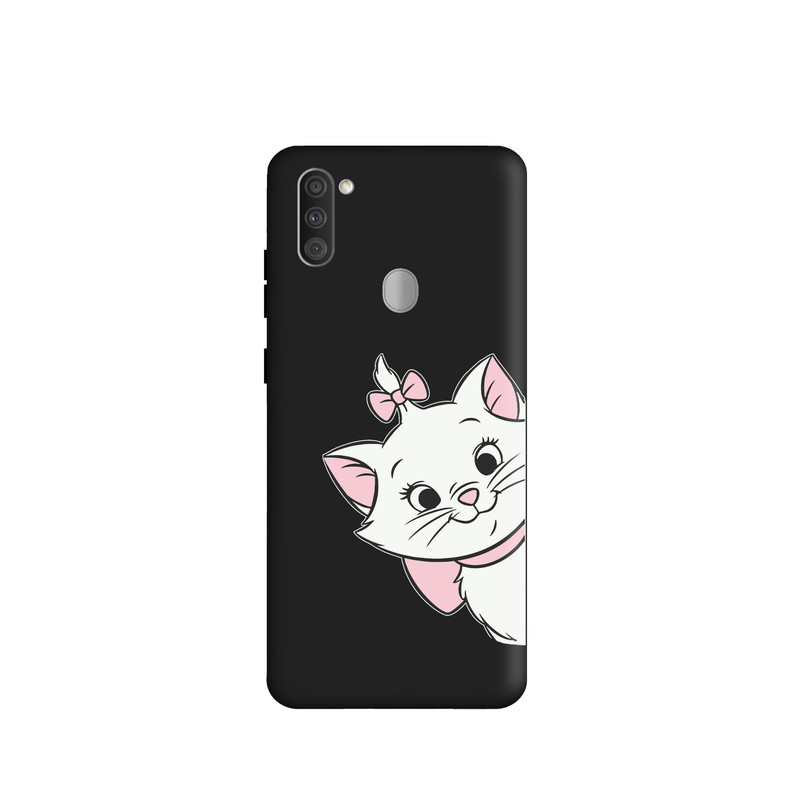 کاور طرح گربه سفید صورتی کد s095 مناسب برای گوشی موبایل سامسونگ Galaxy A11 / M11