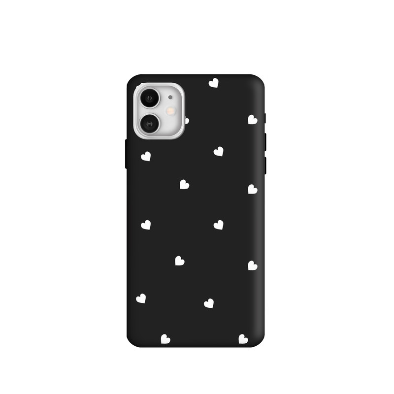 کاور طرح قلب سفید مینیمال کد u4379 مناسب برای گوشی موبایل اپل iPhone 11