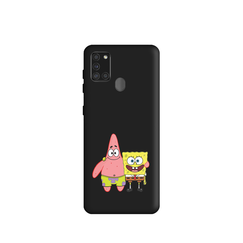 کاور طرح پاتریک و باب اسفنجی کد s725 مناسب برای گوشی موبایل سامسونگ Galaxy A21s