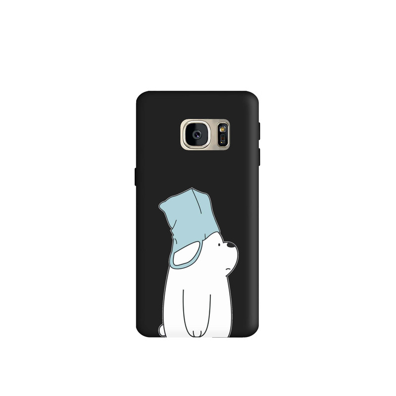 کاور طرح خرس کله فندقی کد s4736 مناسب برای گوشی موبایل سامسونگ Galaxy S7 Edge