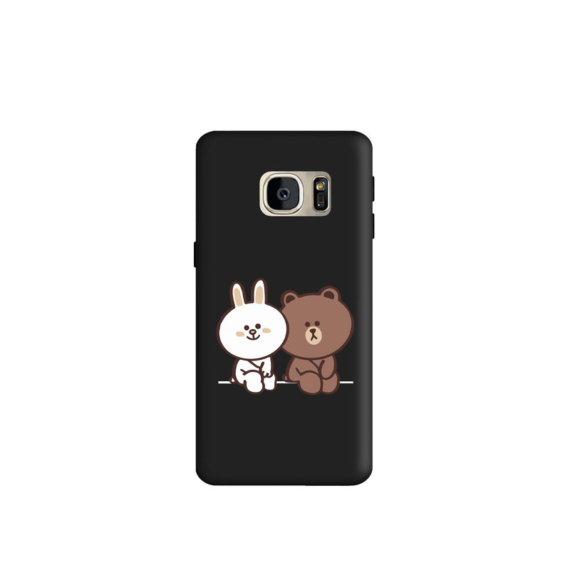 کاور طرح خرس و خرگوش لاین کد s4743 مناسب برای گوشی موبایل سامسونگ Galaxy S7 Edge