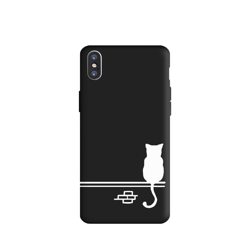 کاور طرح گربه مینیمال کد u4288 مناسب برای گوشی موبایل اپل iphone X / Xs