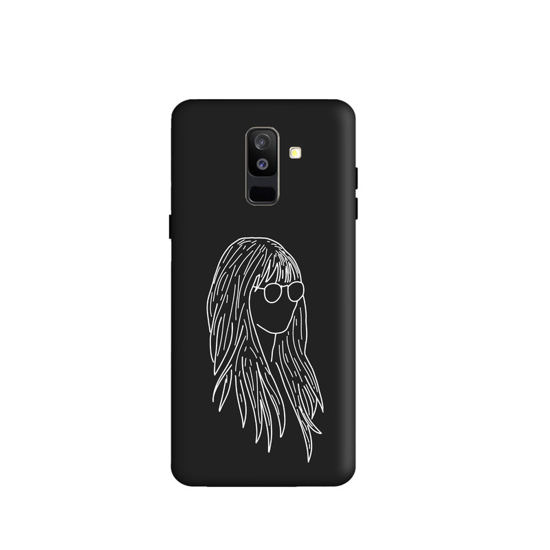 کاور طرح دختر مینیمال کد y1252 مناسب برای گوشی موبایل سامسونگ Galaxy J8 / A6 Plus