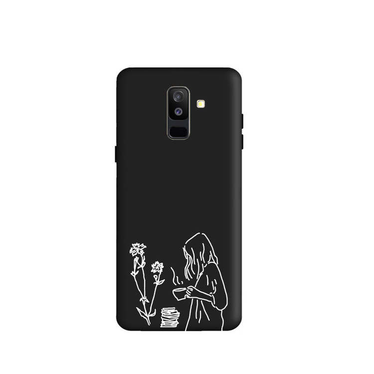 کاور طرح دخترانه مینیمال کد y1259 مناسب برای گوشی موبایل سامسونگ Galaxy J8 / A6 Plus