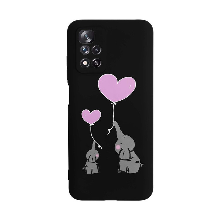 کاور قاب گارد طرح فیل قلب صورتی کد s6223 مناسب برای گوشی موبایل شیائومی Redmi Note 11T 5G