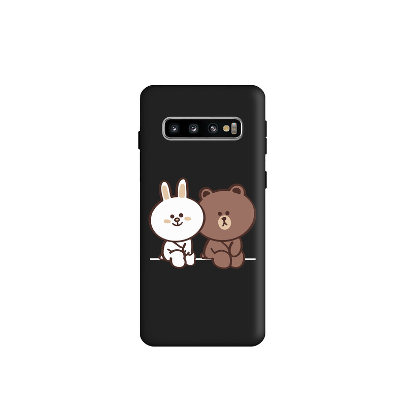 کاور طرح خرس و خرگوش لاین کد s1757 مناسب برای گوشی موبایل سامسونگ Galaxy S10