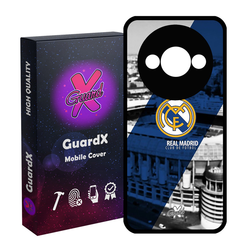 کاور گارد ایکس طرح Real Madrid مدل قاب Glass10054 مناسب برای گوشی موبایل شیائومی Redmi A3 4G/ A3X 4G/ Poco C61