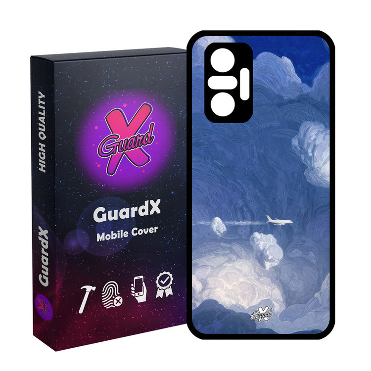 کاور گارد ایکس طرح هواپیما مدل Glass10597 مناسب برای گوشی موبایل شیائومی Redmi Note 10 Pro/Note 10 Pro Max
