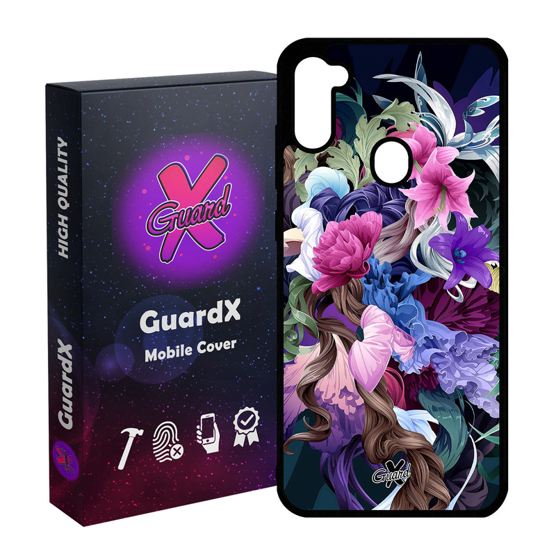 کاور گارد ایکس طرح Flower مدل Glass10172 مناسب برای گوشی موبایل سامسونگ Galaxy A11 / M11