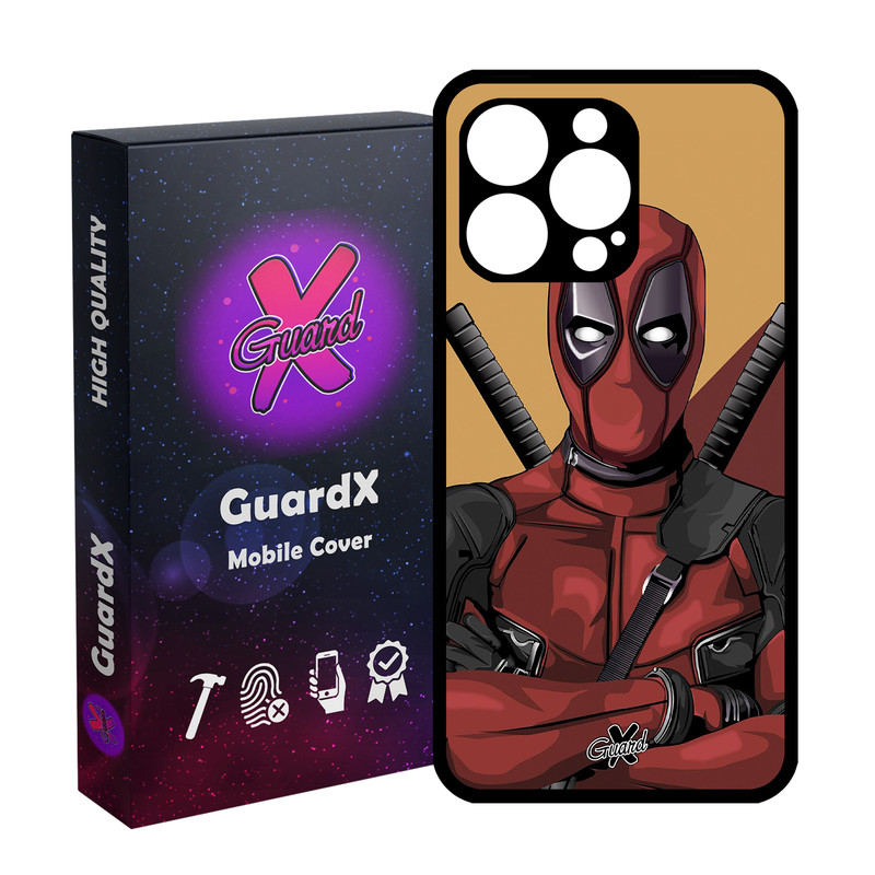 کاور گارد ایکس طرح Dead Pool مدل Glass10091 مناسب برای گوشی موبایل اپل iPhone 13 Pro