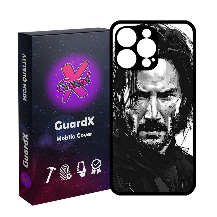 کاور گارد ایکس طرح جان ویک مدل Glass10754 مناسب برای گوشی موبایل اپل iPhone 14 Pro Max