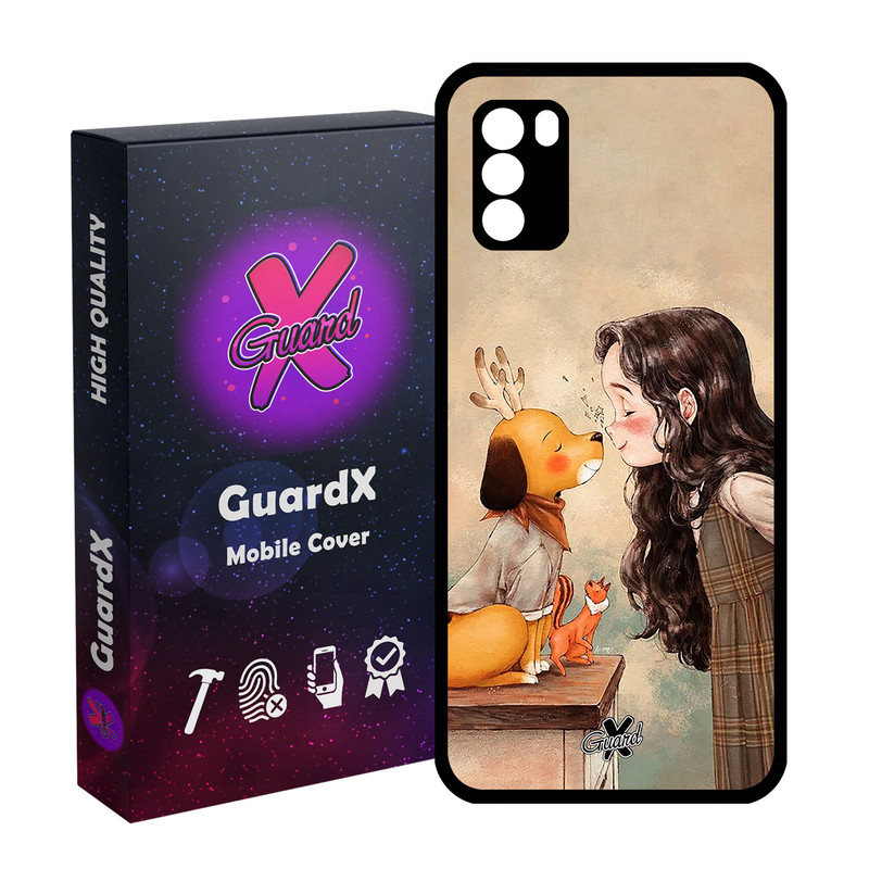 کاور گارد ایکس طرح Girl مدل Glass10323 مناسب برای گوشی موبایل شیائومی Poco M3