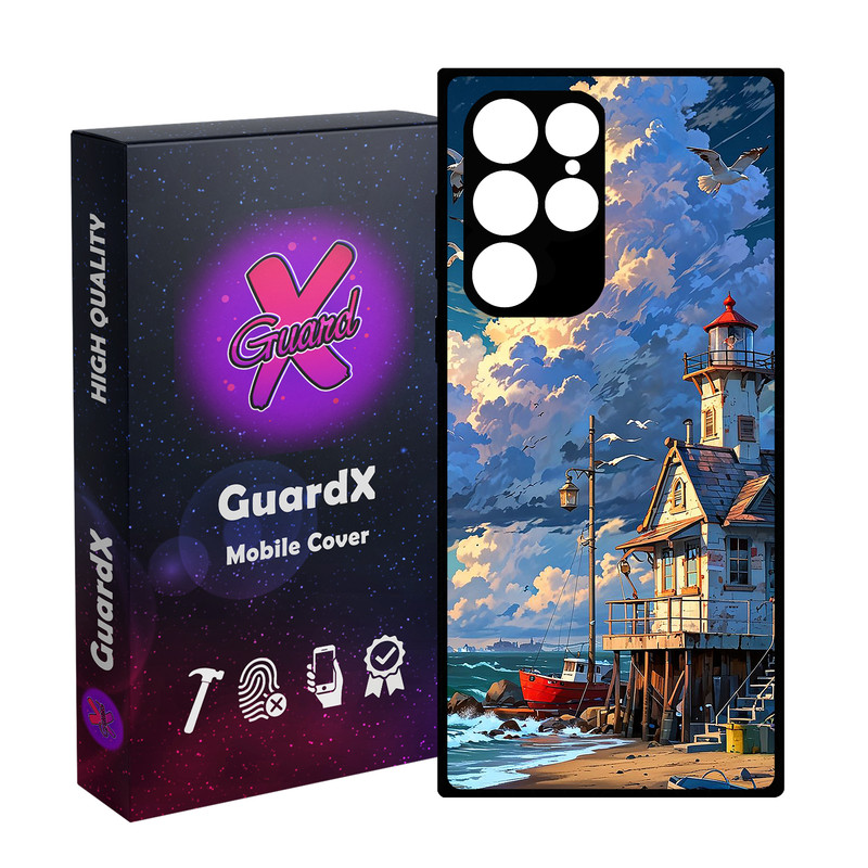کاور گارد ایکس طرح ساحل دریا مدل Glass10773 مناسب برای گوشی موبایل سامسونگ Galaxy S23 Ultra