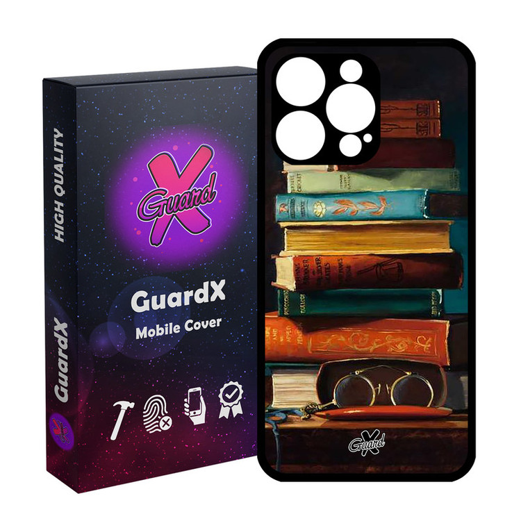 کاور گارد ایکس طرح کتاب مدل قاب Glass10299 مناسب برای گوشی موبایل اپل iPhone 15 Pro Max