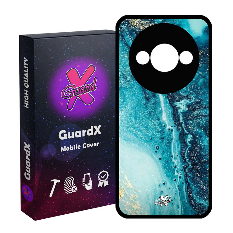 کاور گارد ایکس طرح آبی مدل Glass10402 مناسب برای گوشی موبایل شیائومی Redmi A3 4G/ A3X 4G/ Poco C61