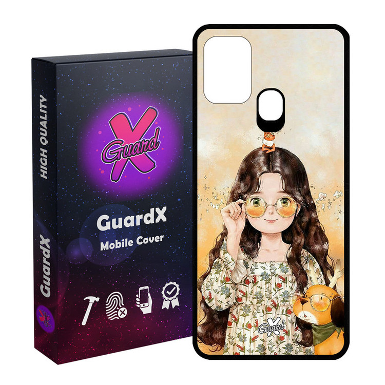 کاور گارد ایکس طرح Girl مدل Glass10253 مناسب برای گوشی موبایل سامسونگ Galaxy M31 / M31 Prime / F41