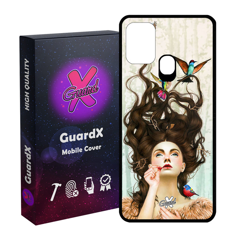 کاور گارد ایکس طرح Girl مدل Glass10290 مناسب برای گوشی موبایل سامسونگ Galaxy M31 / M31 Prime / F41
