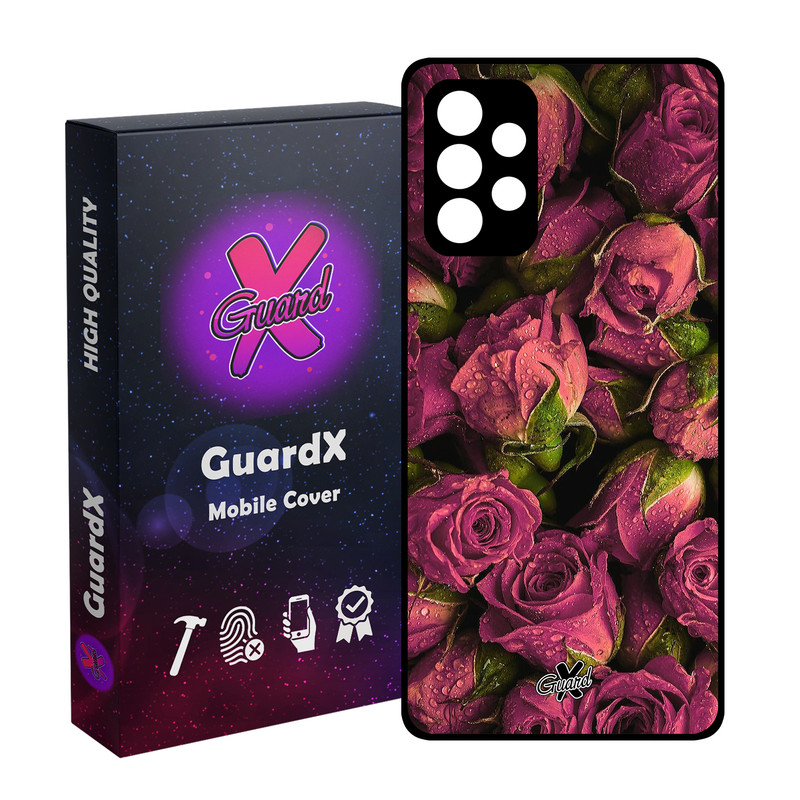کاور گارد ایکس طرح Flower مدل Glass10006 مناسب برای گوشی موبایل سامسونگ Galaxy A72
