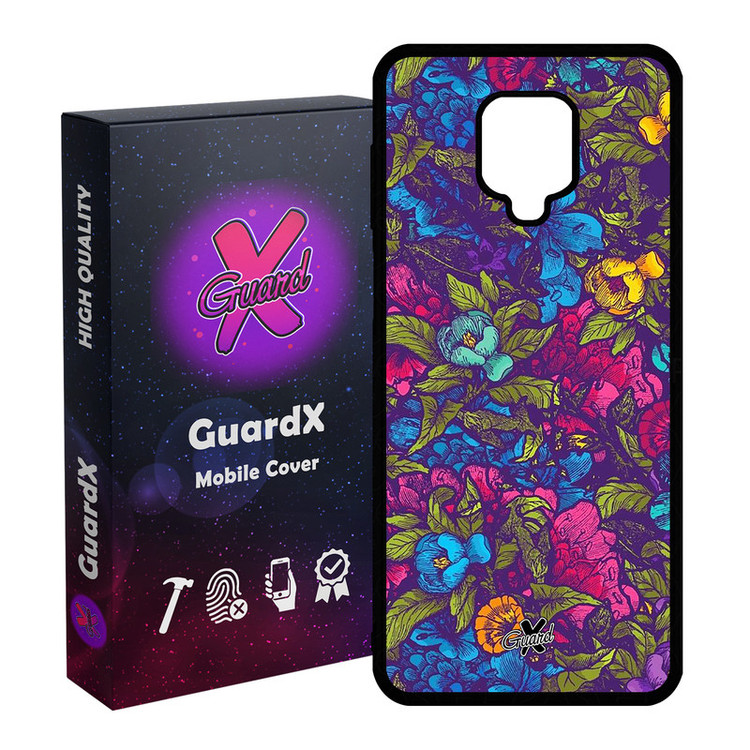 کاور گارد ایکس طرح Flower مدل Glass10224 مناسب برای گوشی موبایل شیائومی Redmi Note 9S / Note 9 Pro / Note 9 Pro Max
