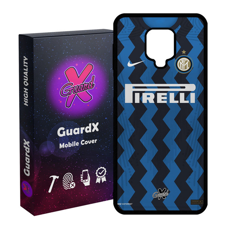 کاور گارد ایکس طرح اینتر میلان مدل Glass10236 مناسب برای گوشی موبایل شیائومی Redmi Note 9S / Note 9 Pro / Note 9 Pro Max