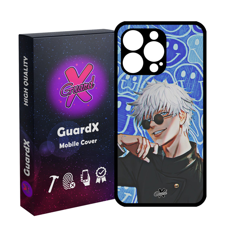 کاور گارد ایکس طرح ساتورو گوجو انیمه مدل Glass10552 مناسب برای گوشی موبایل اپل iPhone 13 Pro