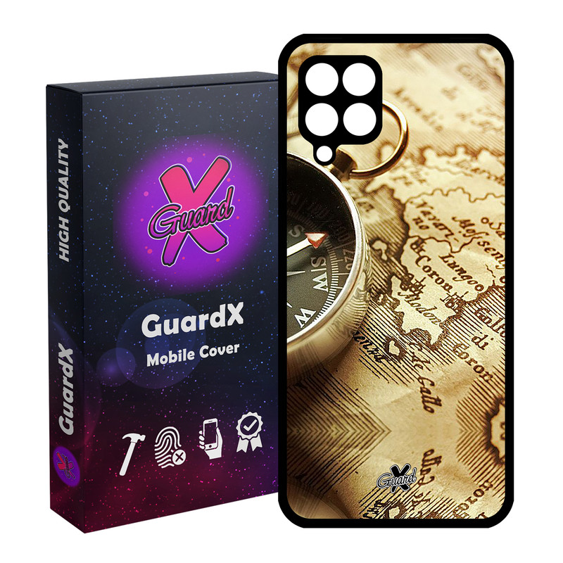 کاور گارد ایکس طرح نقشه مدل Glass10287 مناسب برای گوشی موبایل سامسونگ Galaxy A22 4G