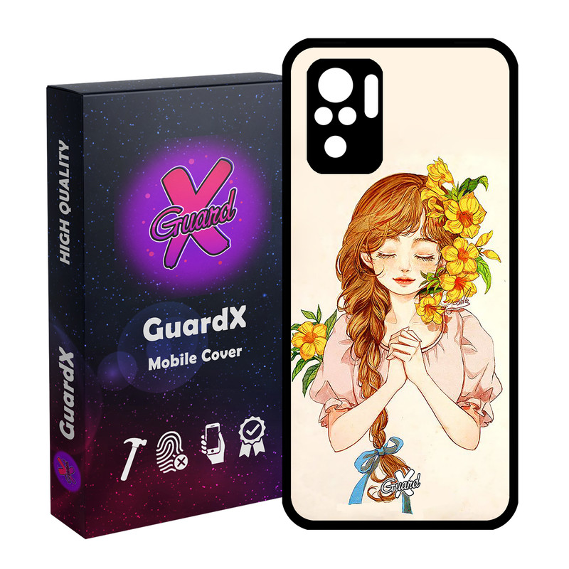 کاور گارد ایکس طرح دختر مدل Glass10317 مناسب برای گوشی موبایل شیائومی Redmi Note 10 4G / Note 10S