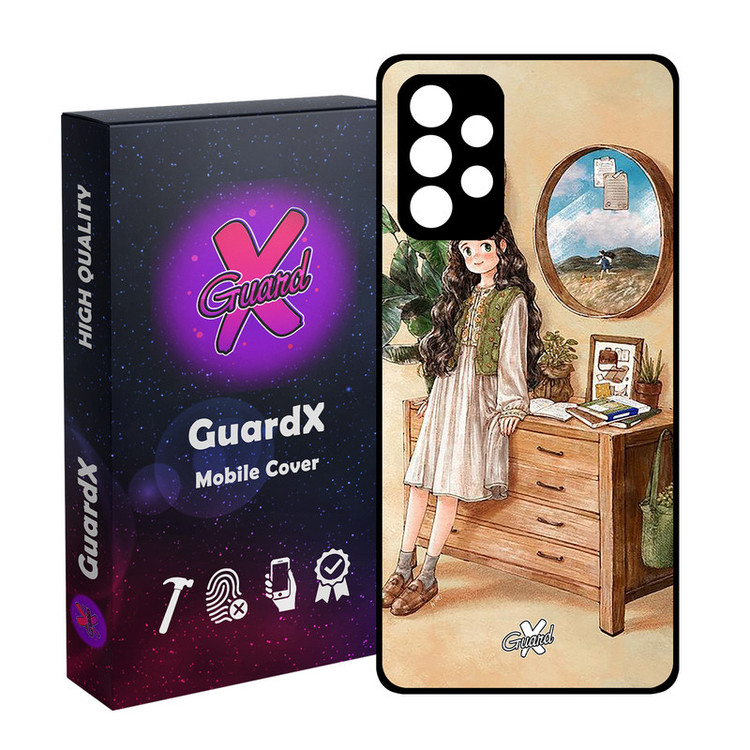 کاور گارد ایکس طرح دختر مدل Glass10308 مناسب برای گوشی موبایل سامسونگ Galaxy A72