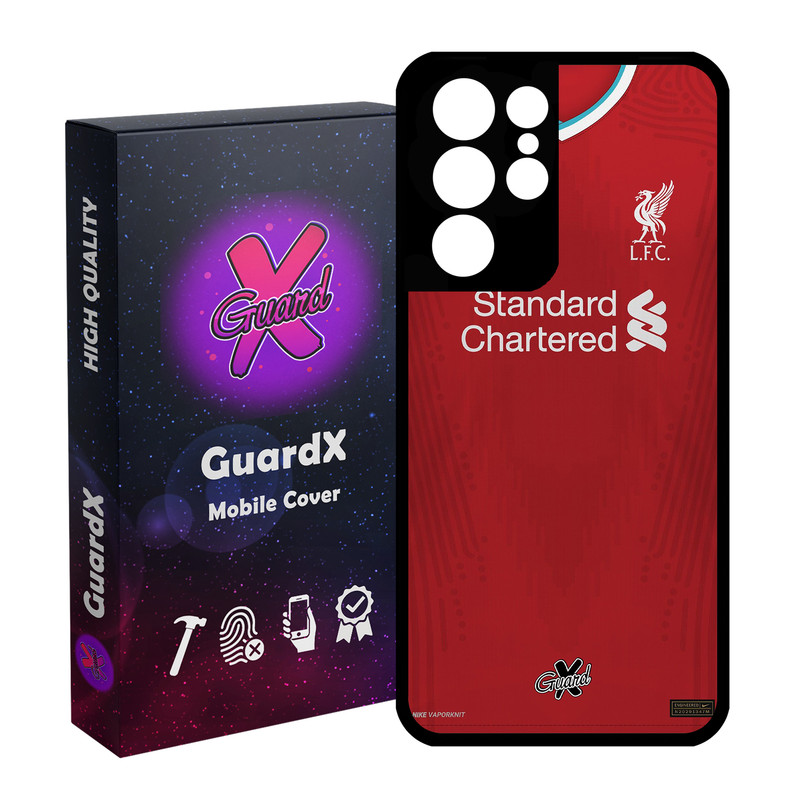 کاور گارد ایکس طرح Liverpool مدل Glass10252 مناسب برای گوشی موبایل سامسونگ Galaxy S21 Ultra