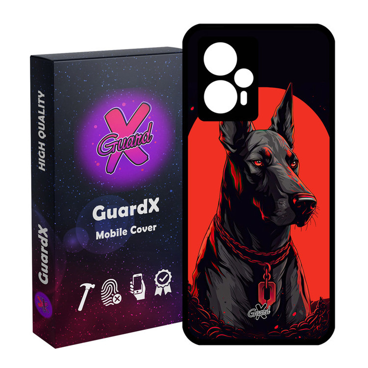 کاور گارد ایکس طرح سگ مدل Glass10621 مناسب برای گوشی موبایل شیائومی Poco F5/Redmi Note 12 Turbo