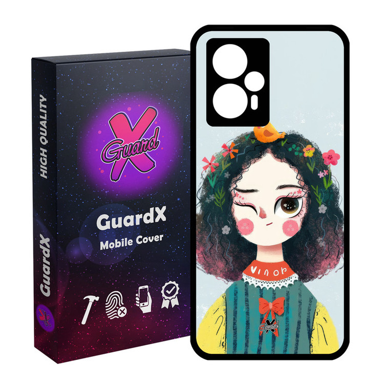 کاور گارد ایکس طرح دختر مدل Glass10639 مناسب برای گوشی موبایل شیائومی Poco F5/Redmi Note 12 Turbo