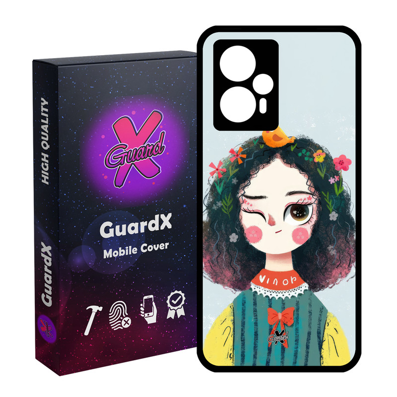 کاور گارد ایکس طرح دختر مدل Glass10639 مناسب برای گوشی موبایل شیائومی Poco F5/Redmi Note 12 Turbo