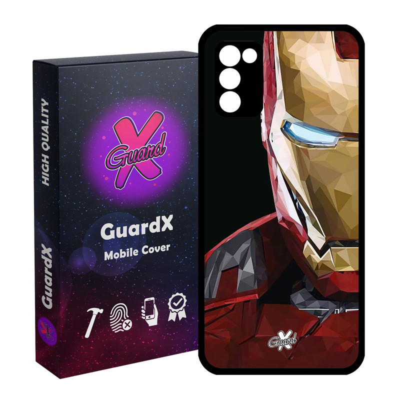 کاور گارد ایکس طرح Iron Man مدل Glass10048 مناسب برای گوشی موبایل سامسونگ Galaxy A02s / M02s