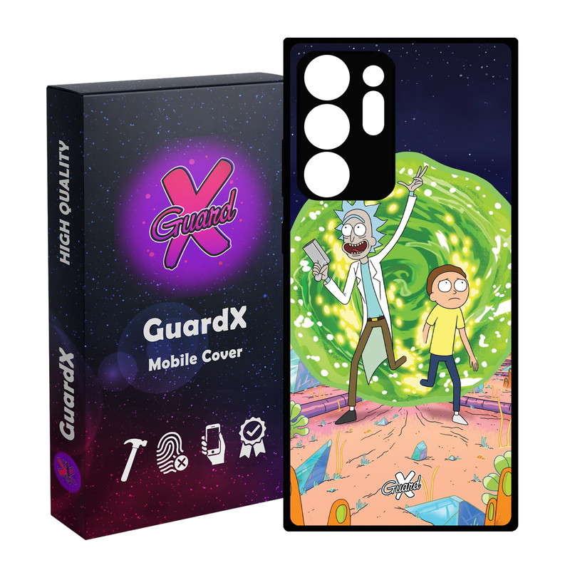 کاور گارد ایکس طرح Rick and Morty مدل Glass10190 مناسب برای گوشی موبایل سامسونگ Galaxy Note 20 Ultra