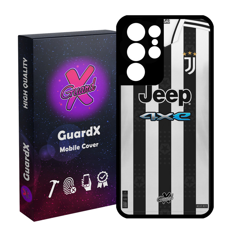 کاور گارد ایکس طرح یوونتوس مدل Glass50357 مناسب برای گوشی موبایل سامسونگ Galaxy S21 Ultra