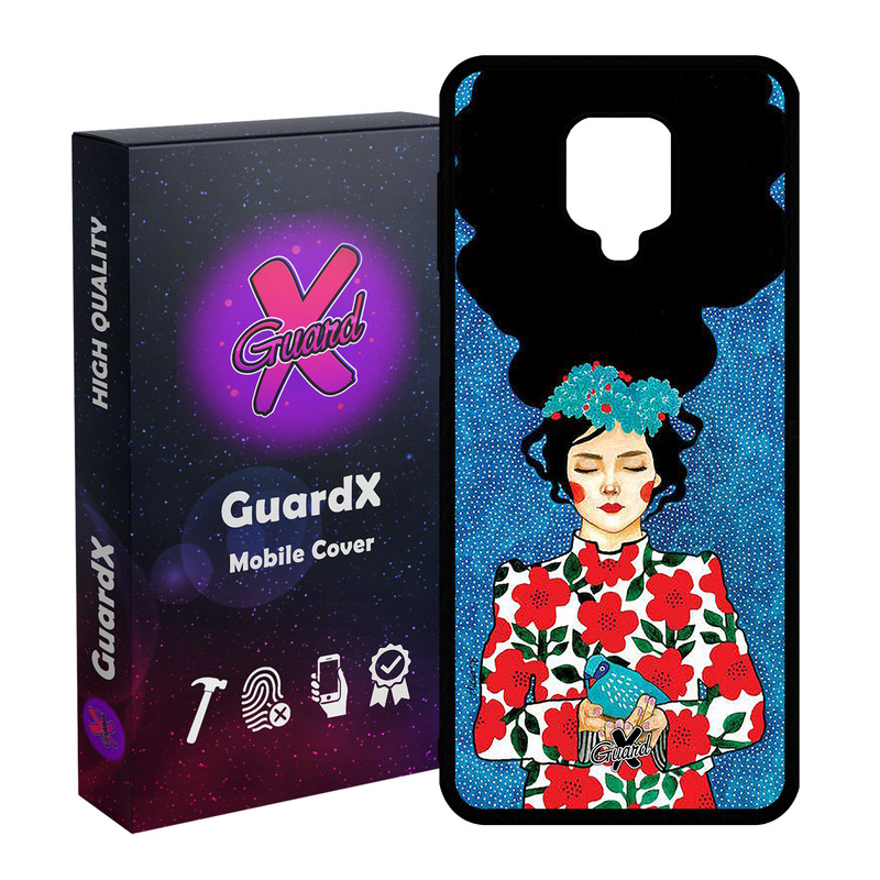 کاور گارد ایکس طرح Girl مدل Glass10137 مناسب برای گوشی موبایل شیائومی Redmi Note 9S / Note 9 Pro / Note 9 Pro Max