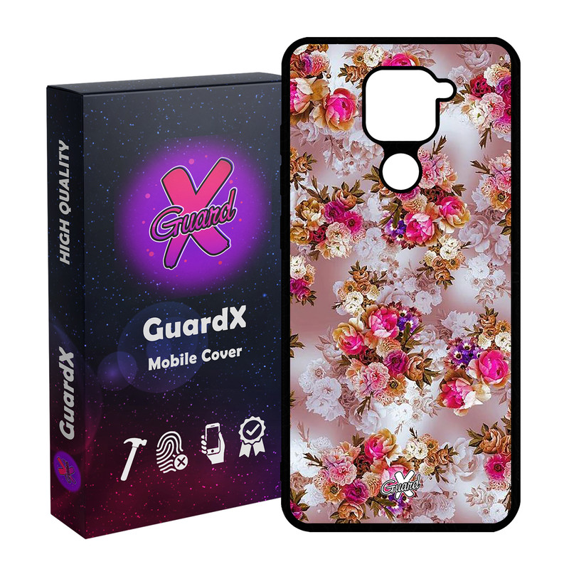کاور گارد ایکس طرح گل مدل Glass10333 مناسب برای گوشی موبایل شیائومی Redmi Note 9