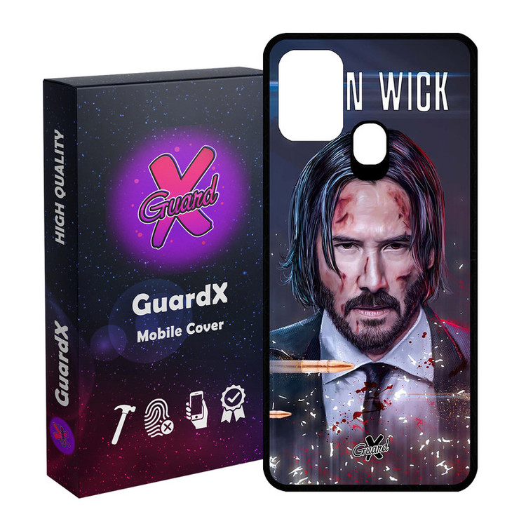 کاور گارد ایکس طرح John Wick مدل Glass10145 مناسب برای گوشی موبایل سامسونگ Galaxy M31 / M31 Prime / F41