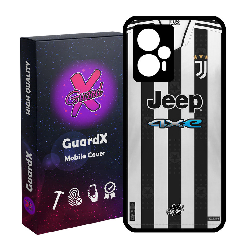 کاور گارد ایکس طرح یوونتوس مدل Glass10357 مناسب برای گوشی موبایل شیائومی Poco F5/Redmi Note 12 Turbo