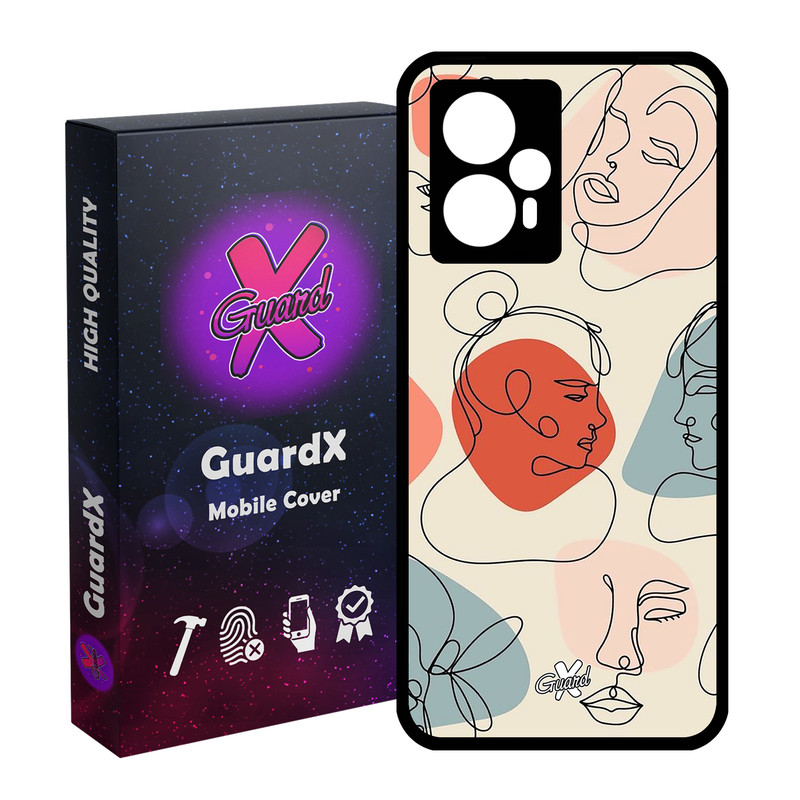کاور گارد ایکس طرح دختر مدل Glass10363 مناسب برای گوشی موبایل شیائومی Poco F5/Redmi Note 12 Turbo