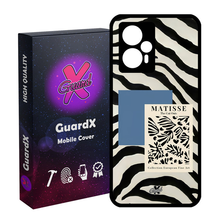 کاور گارد ایکس طرح Zebra مدل Glass10568 مناسب برای گوشی موبایل شیائومی Poco F5/Redmi Note 12 Turbo
