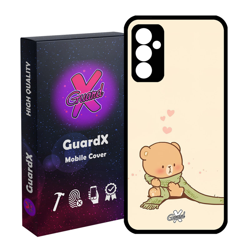کاور گارد ایکس طرح خرس 1 مدل Glass10488 مناسب برای گوشی موبایل سامسونگ Galaxy A14 / A14 5G