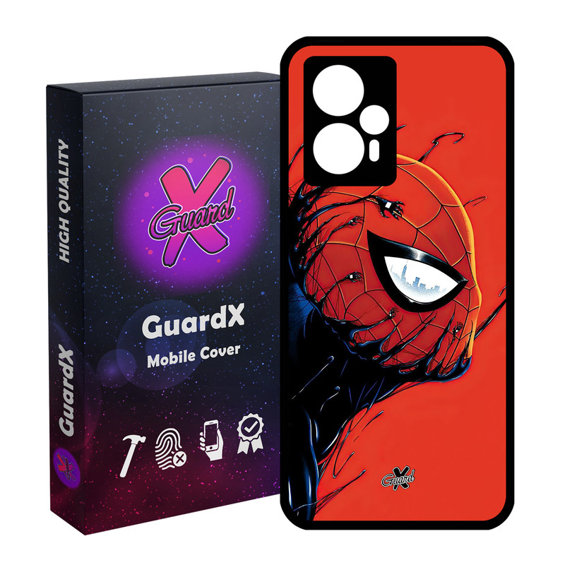 کاور گارد ایکس طرح مرد عنکبوتی مدل Glass10566 مناسب برای گوشی موبایل شیائومی Poco F5/Redmi Note 12 Turbo