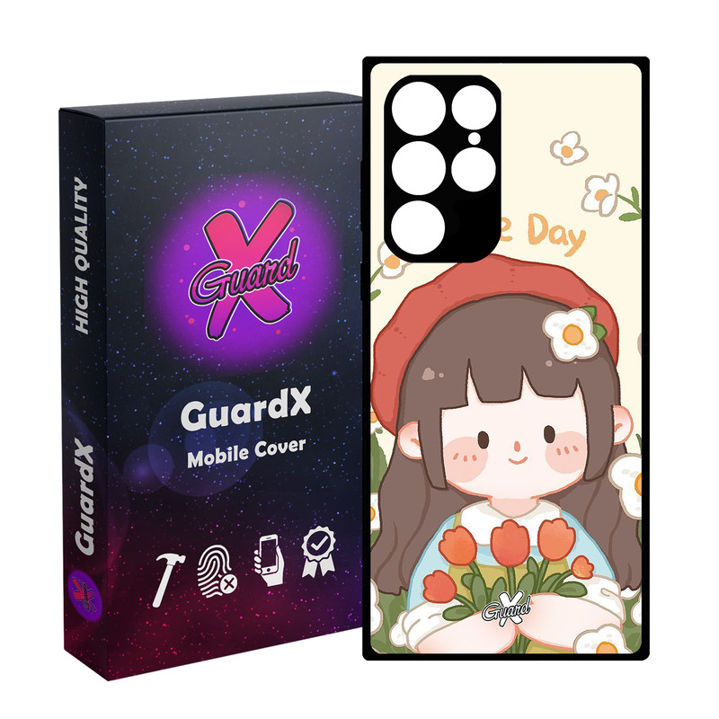 کاور گارد ایکس طرح Girl مدل Glass10633 مناسب برای گوشی موبایل سامسونگ Galaxy S22 Ultra
