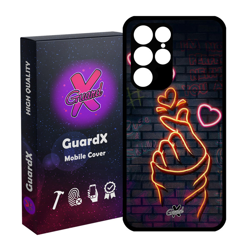 کاور گارد ایکس طرح Love مدل Glass10022 مناسب برای گوشی موبایل سامسونگ Galaxy S22 Ultra