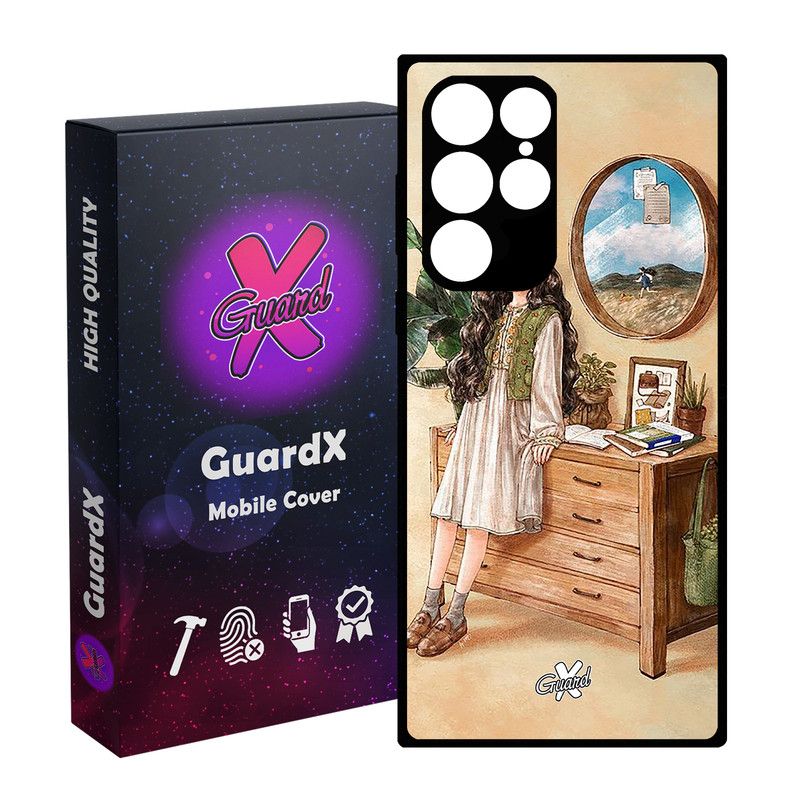 کاور گارد ایکس طرح دختر مدل Glass10308 مناسب برای گوشی موبایل سامسونگ Galaxy S23 Ultra