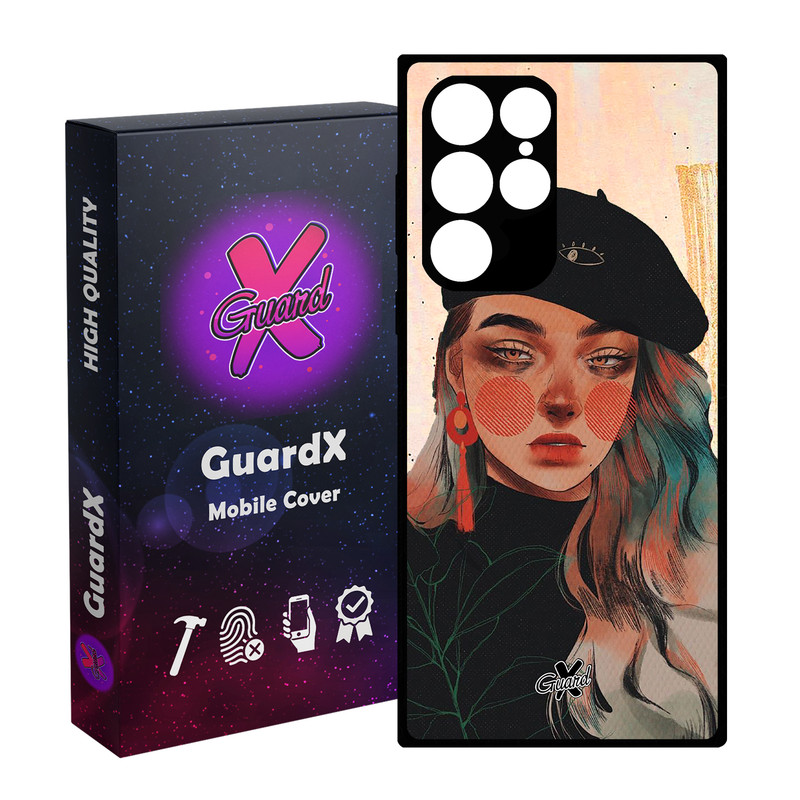 کاور گارد ایکس طرح Girl مدل Glass10321 مناسب برای گوشی موبایل سامسونگ Galaxy S23 Ultra