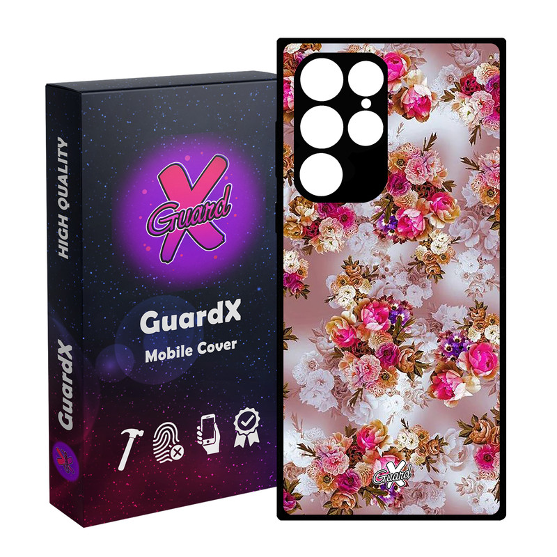 کاور گارد ایکس طرح گل مدل Glass10333 مناسب برای گوشی موبایل سامسونگ Galaxy S23 Ultra
