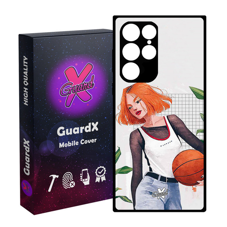 کاور گارد ایکس طرح Girl مدل Glass10338 مناسب برای گوشی موبایل سامسونگ Galaxy S23 Ultra