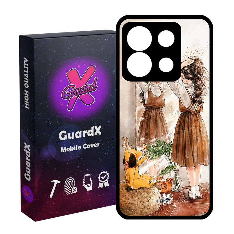 کاور گارد ایکس طرح Girl مدل Glass10306 مناسب برای گوشی موبایل شیائومی Redmi Note 13 5G